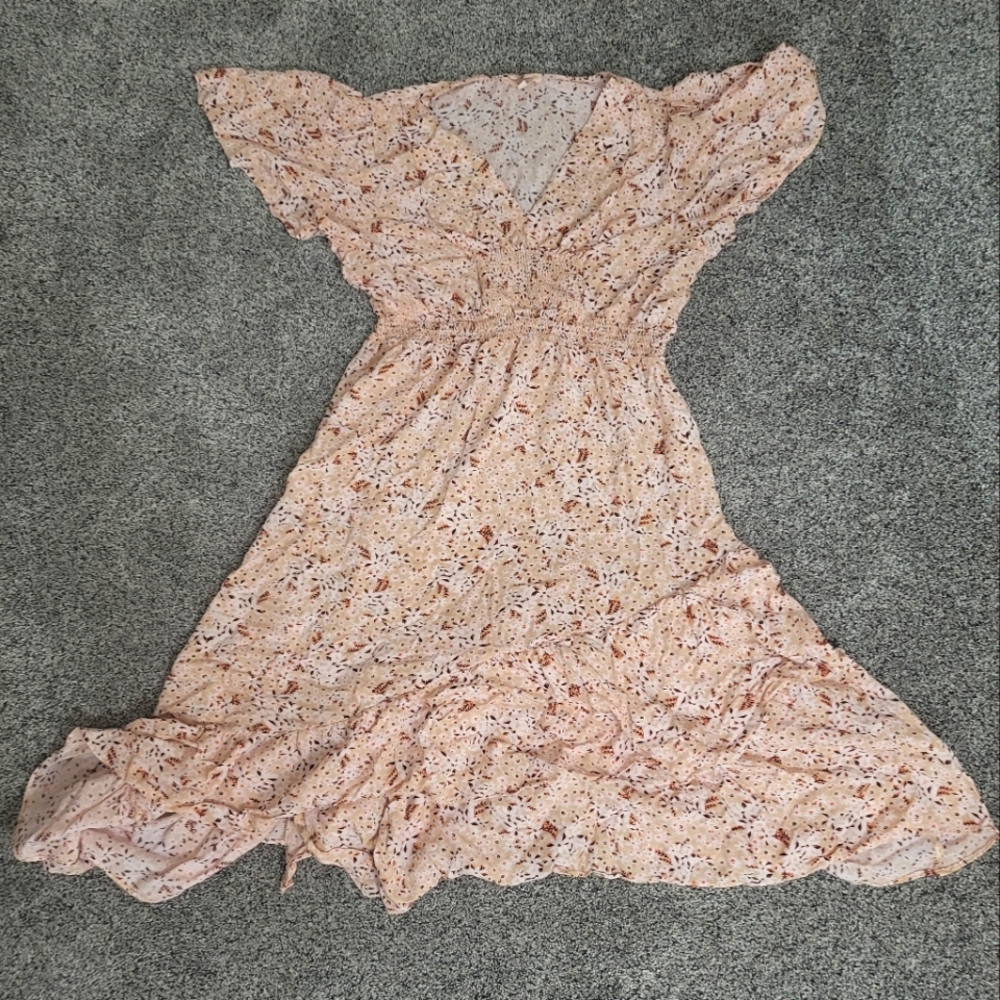Easel Pink Floral Dress Size Small